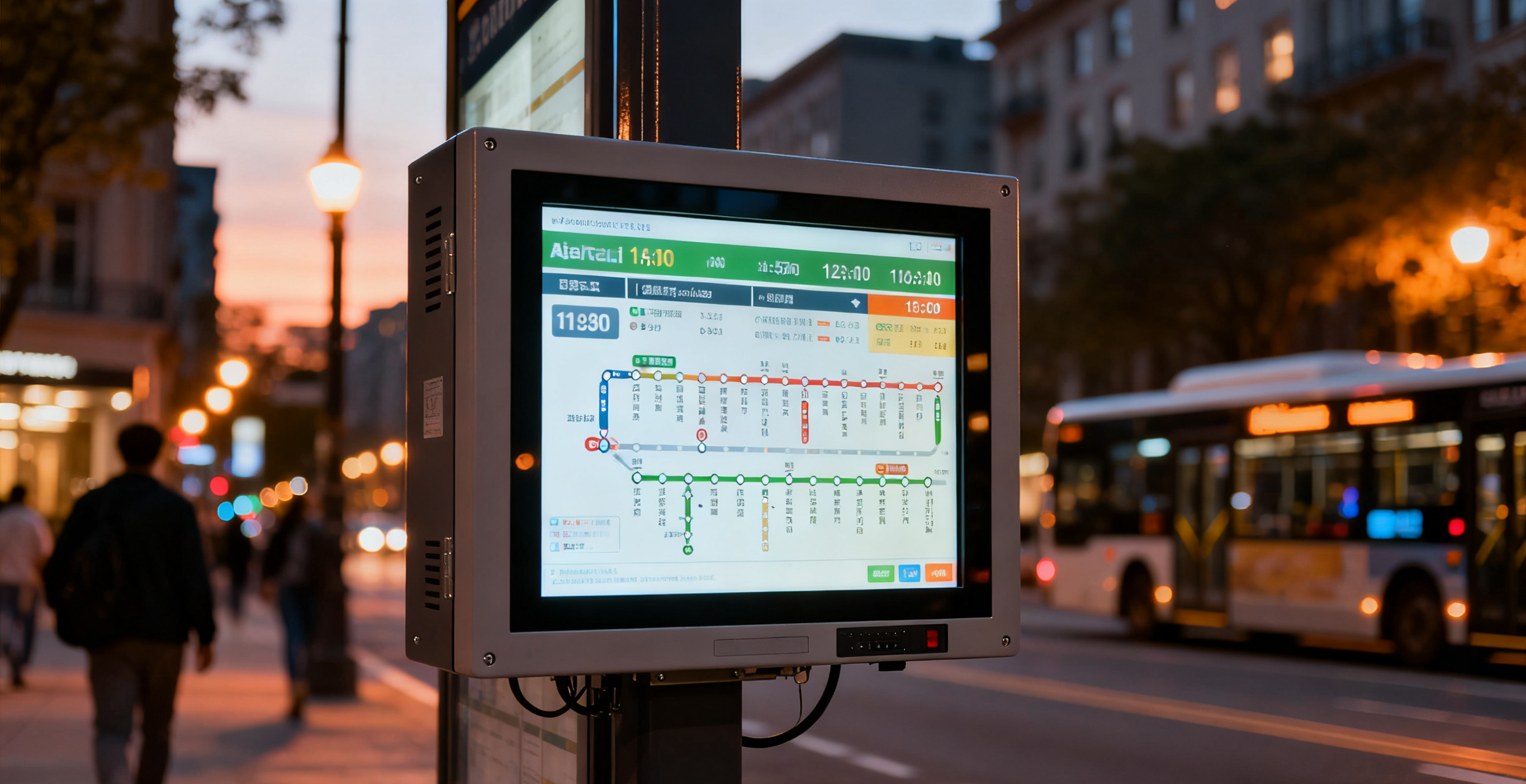 工業(yè)顯示器在在公交電子站牌中的應用