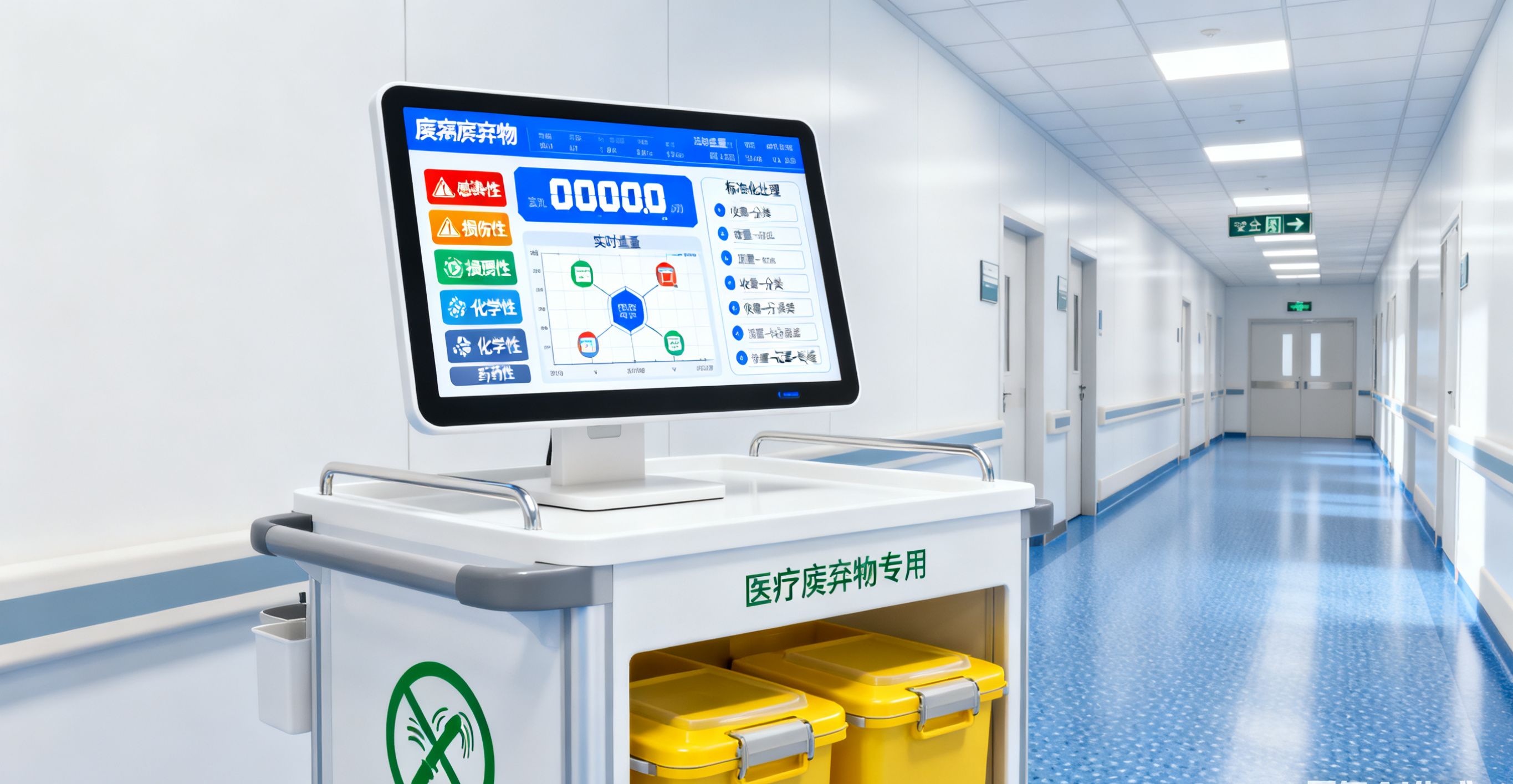 工控顯示器在醫(yī)療廢棄物推車中的應用