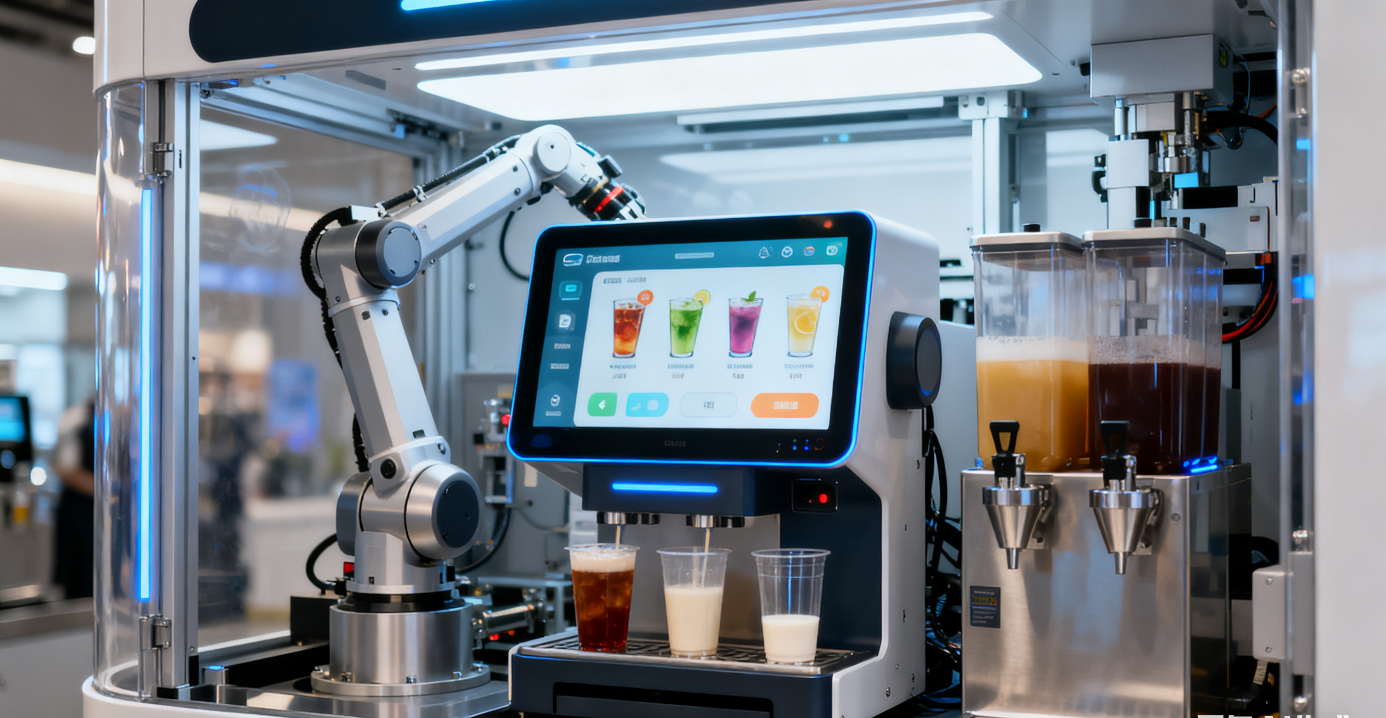 工業(yè)一體機在自助飲品機器人中的應用